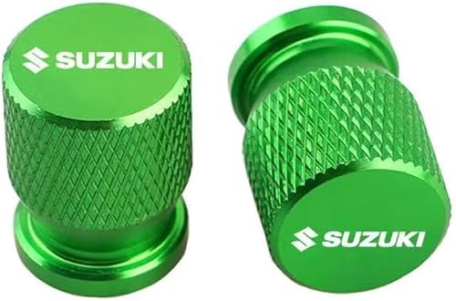 4 Stück Ventilkappe für Automobile für Suzuki S-Cross SX4 Swift Jimny Alto Grand Vitara Ignis Samurai,Reifen Ventilkappen,Ventilkappen mit Dichtung,Reifenventilkappen-Set,Green-C von BBNZD