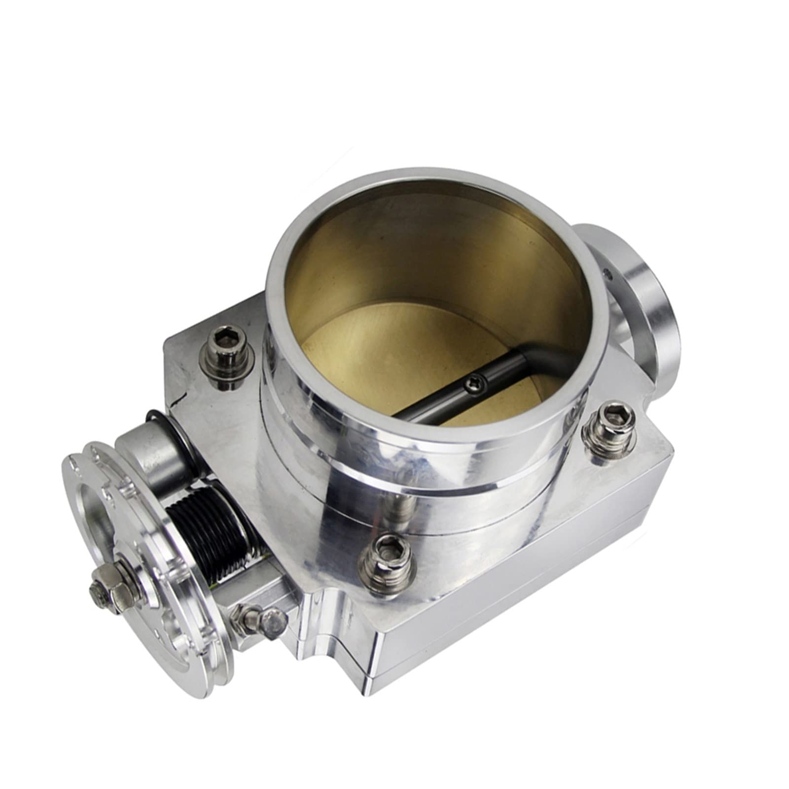 65MM THROTTLE BODY Compatible with PERFORMANCE INTAKE MANIFOLD BILLET ALUMINUM HIGH FLOW WLR6965(Silver) von BBSKBDFUT