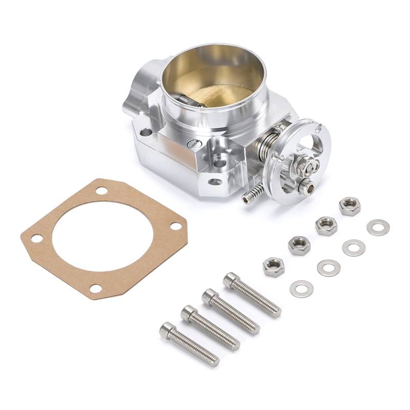 Aluminum Upgrade 70MM Throttle Body Silver Compatible With Civic Compatible with Acura Integra B16 B18 D16 F22 B20 D/B/H/F EF EG EK DC2 H22 D15 D16 von BBSKBDFUT