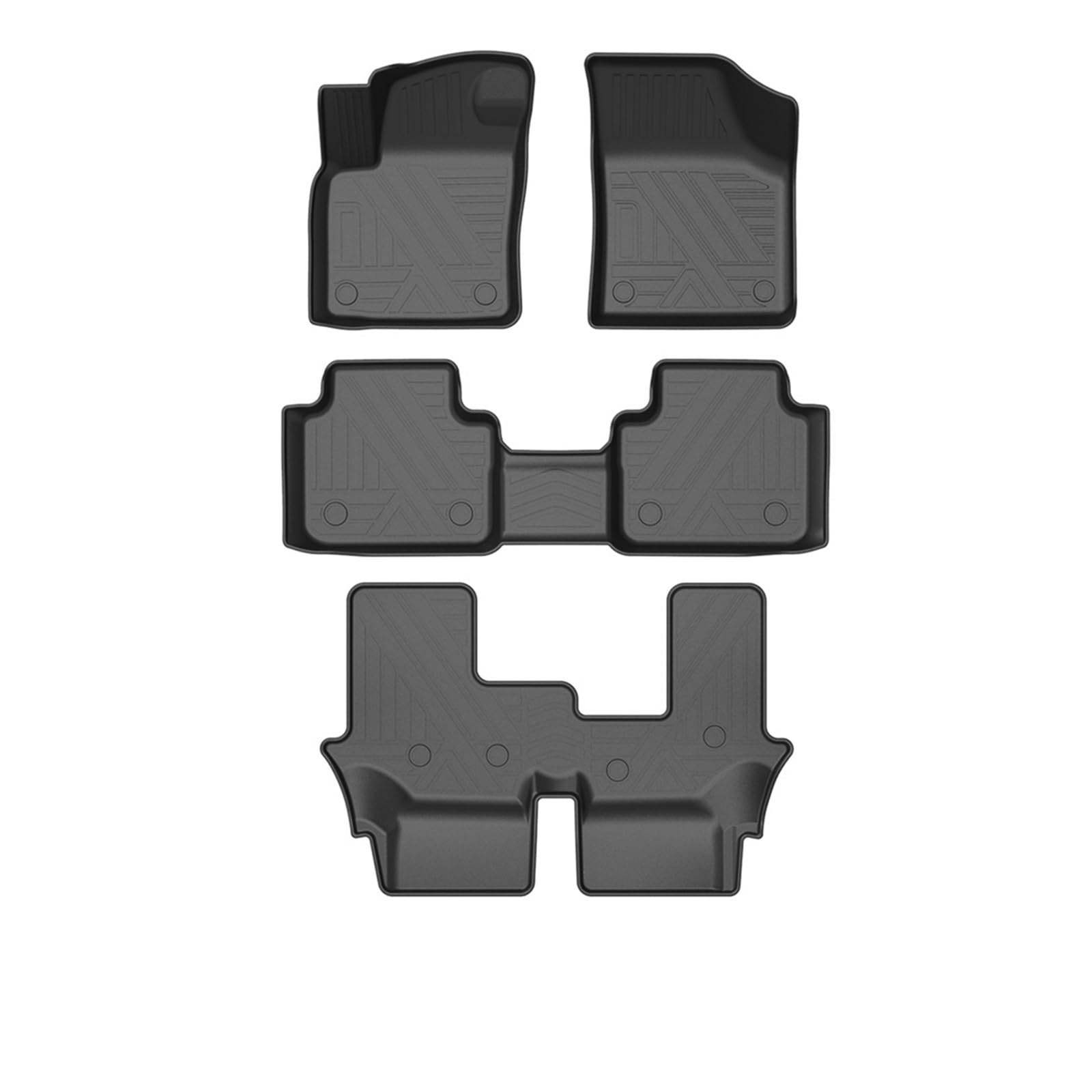 Auto-Fußmatten, Allwetter-TPE-Fußmatten, geruchsneutrale Unterlage, Ablagematte, Innenzubehör, kompatibel mit VW Atlas Teramont 2017–2023 von BBSKBDFUT