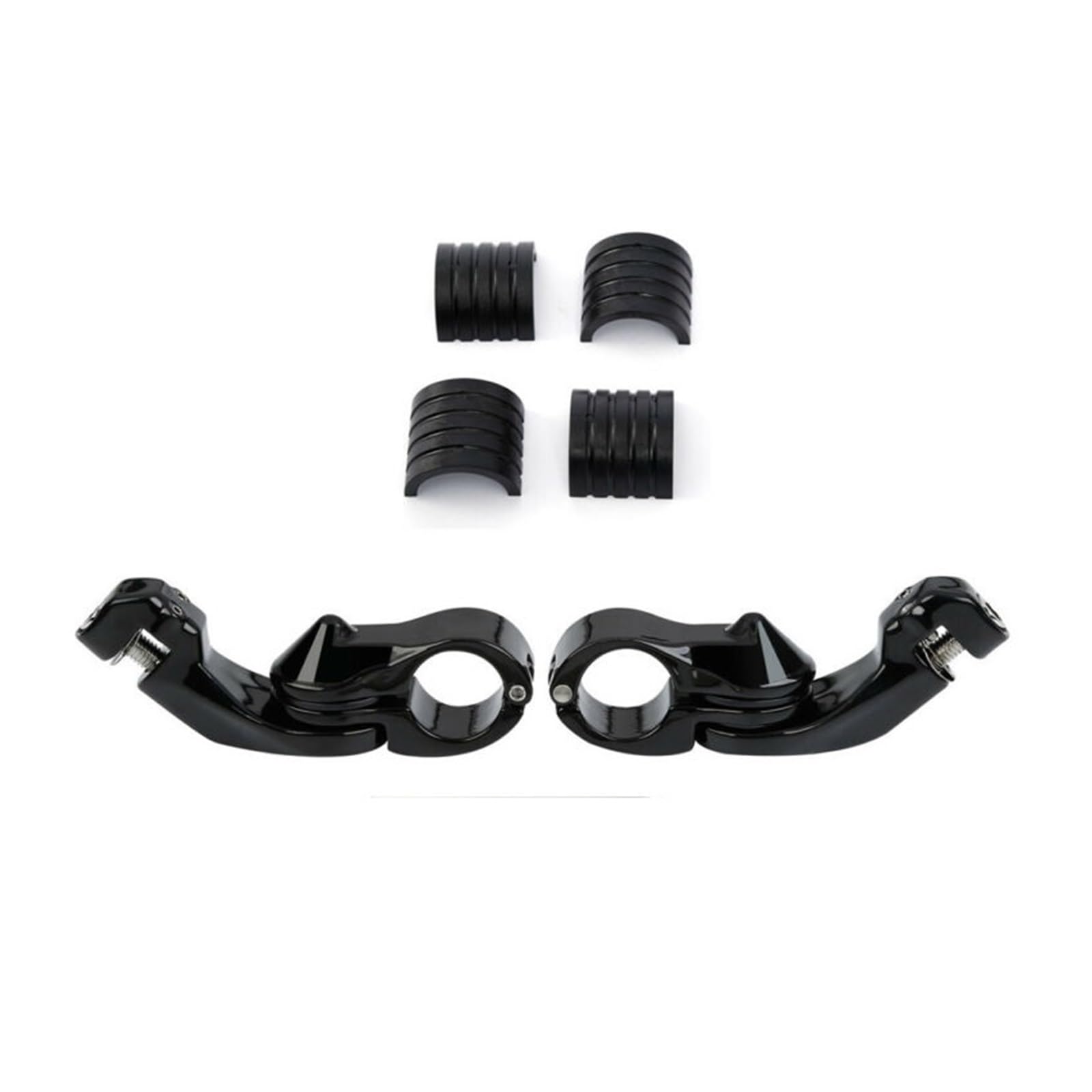 Motorcycle Black 25mm Engine Guard Crash Bar Bracket Mount Footpeg Clamps Compatible With Harley Compatible With Yamaha Compatible With Kawasaki Compatible With Suzuki(A) von BBSKBDFUT