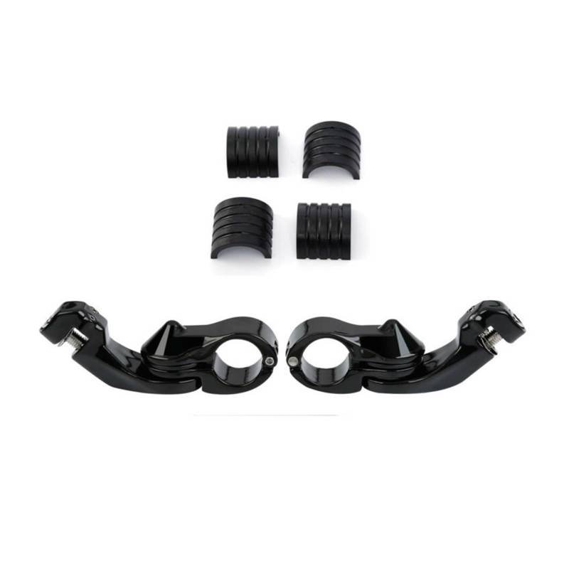 Motorcycle Black 25mm Engine Guard Crash Bar Bracket Mount Footpeg Clamps Compatible With Harley Compatible With Yamaha Compatible With Kawasaki Compatible With Suzuki(A) von BBSKBDFUT