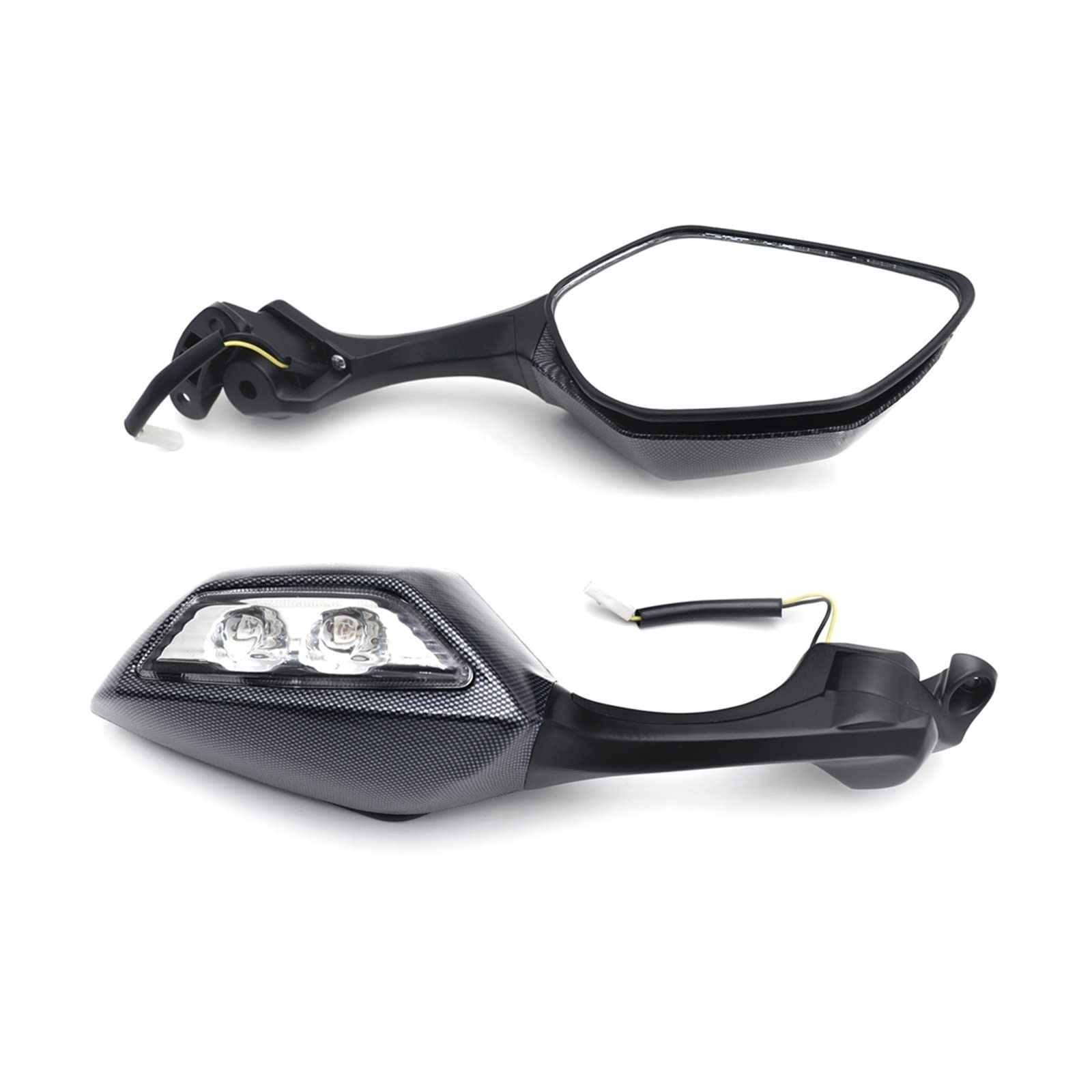 Motorcycle Foldable Mirror LED Turn Light Signals Rear View Rearview Mirrors Compatible With KAWASAKI Ninja ZX10R ZX-10R 2011-2020(MT252-035-CN) von BBSKBDFUT