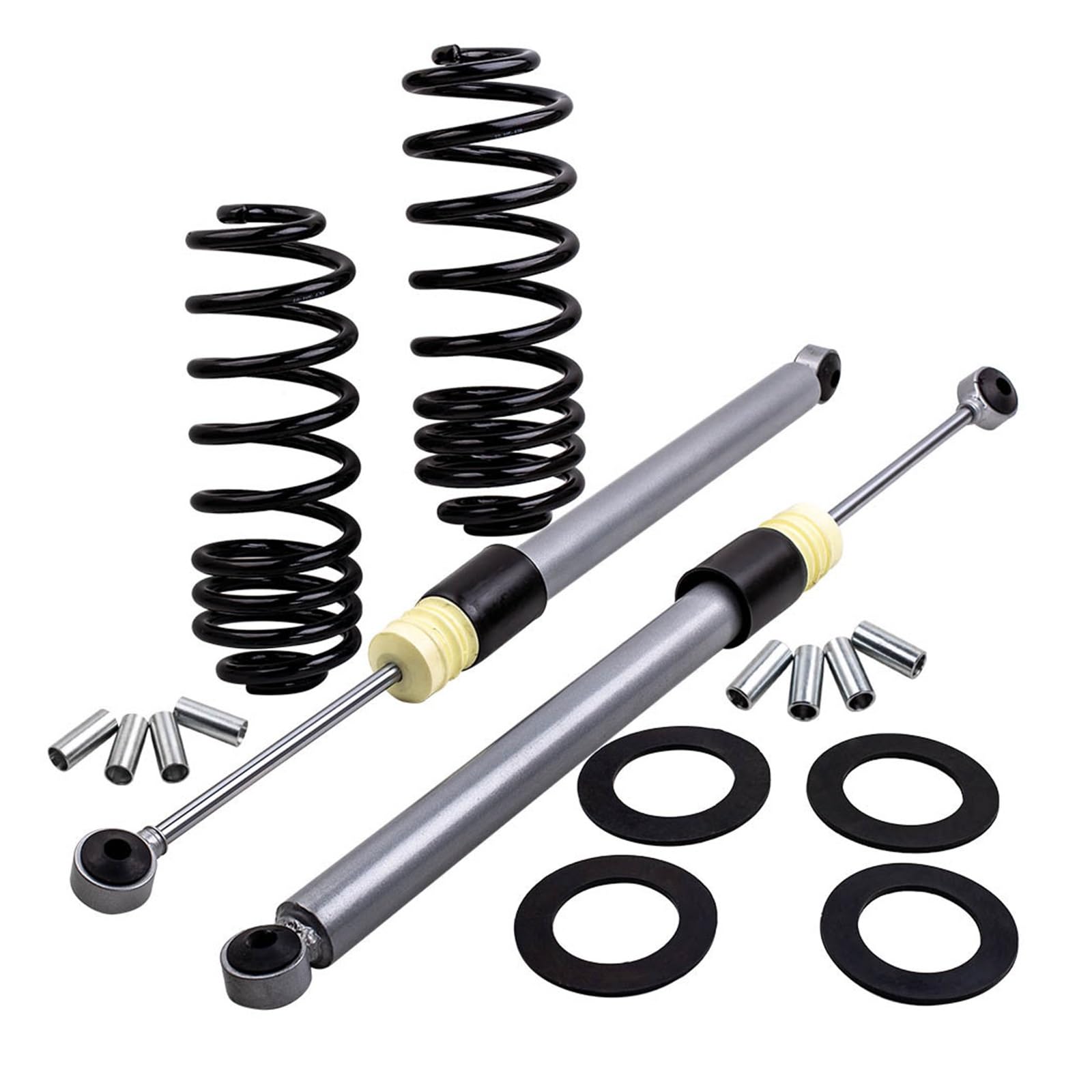 Pair Rear Suspension Air Spring to Coil Spring Shocks Compatible With Hummer H2 2003-2009 von BBSKBDFUT