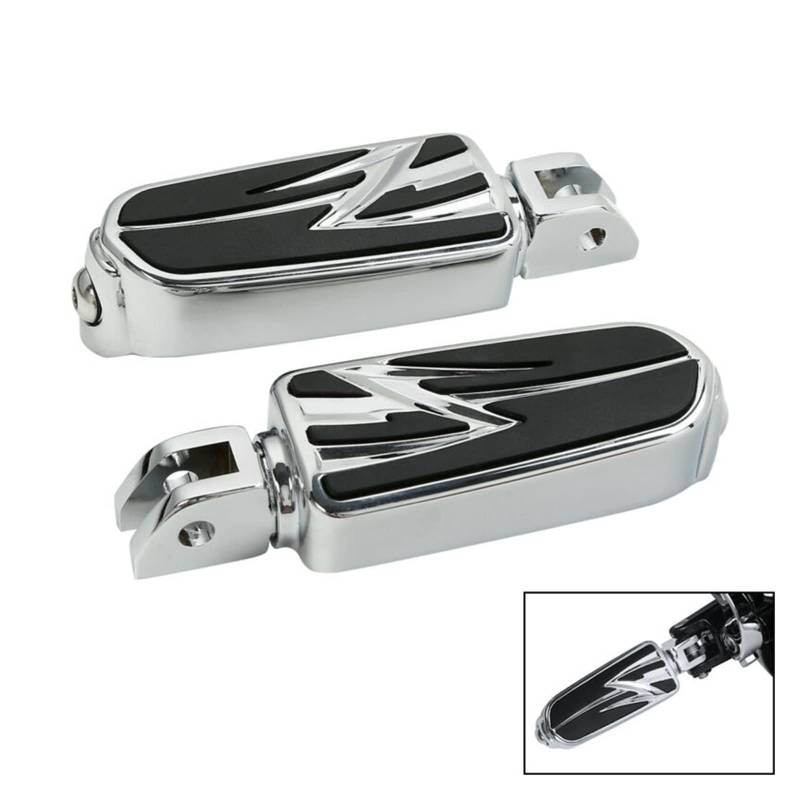 Rear Passenger Footpegs Brackets Compatible With Harley Deluxe Softail Slim Heritage Breakout Fat Boy Street Fat Bob Low Rider Sport Glide(XF210967-E) von BBSKBDFUT