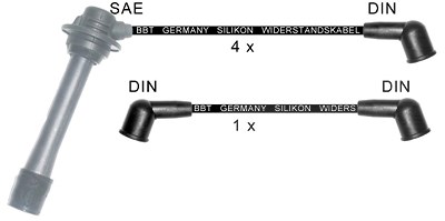 Bbt Zündleitungssatz [Hersteller-Nr. ZK1704] für Mazda von BBT
