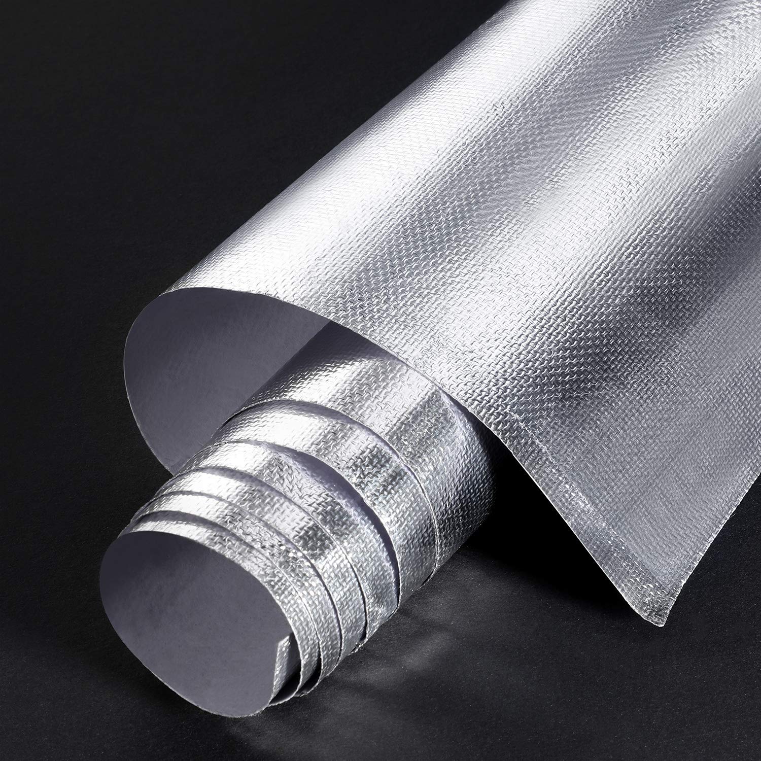 Kleberücken Aluminium Glasfaser Blatt Praktische Hitzeschild Schutz Barriere Abdeckung Aluminium Hitzeschutz Matte für Schlauch und Automatische Verwendung (Silber, 36 x 48 Zoll) von BBTO