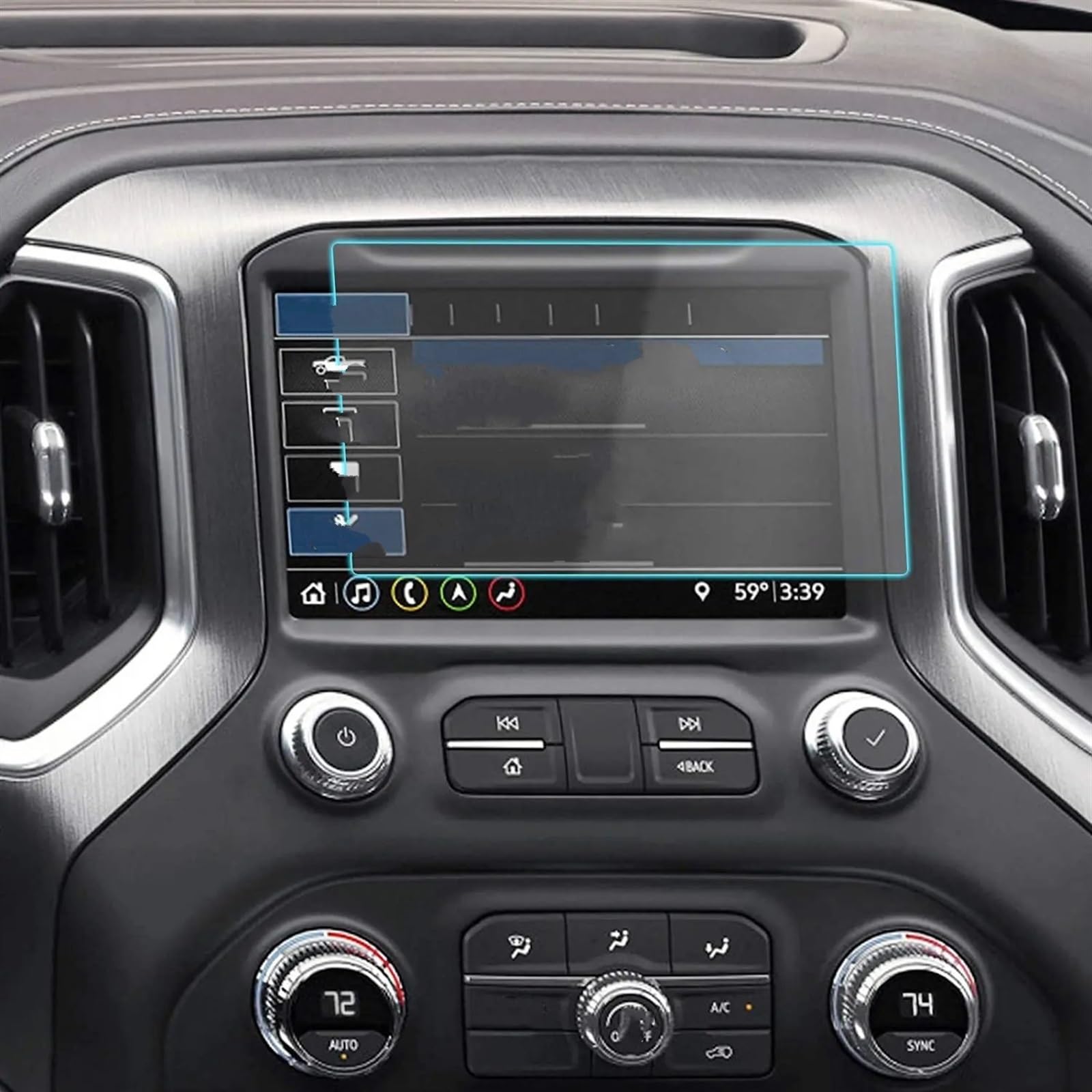 BBWUQIU Displayschutzfolie Kompatibel Mit Chevy Für Silverado Für Colorado 2015 2016 2017 2018 2019 2020 2021 8 Zoll Autoinstrument Schutzfolie Autozubehör von BBWUQIU