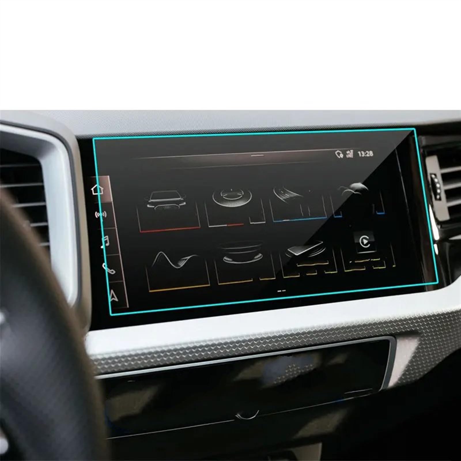 BBWUQIU Displayschutzfolie Kompatibel Mit Für A1 Für Sportback 2019 2020 10,1 Zoll Auto Innen Armaturenbrett Schutzfolie Center Control Screen Schutzfolie von BBWUQIU