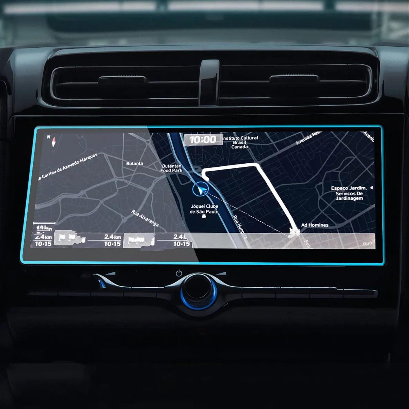 BBWUQIU Displayschutzfolie Kompatibel Mit Hyundai Für Creta 2021 2022 10,25 Zoll Auto Navigation Display Schutzhülle Film Aufkleber Gehärtetem Glas Display Schutzhülle Film von BBWUQIU