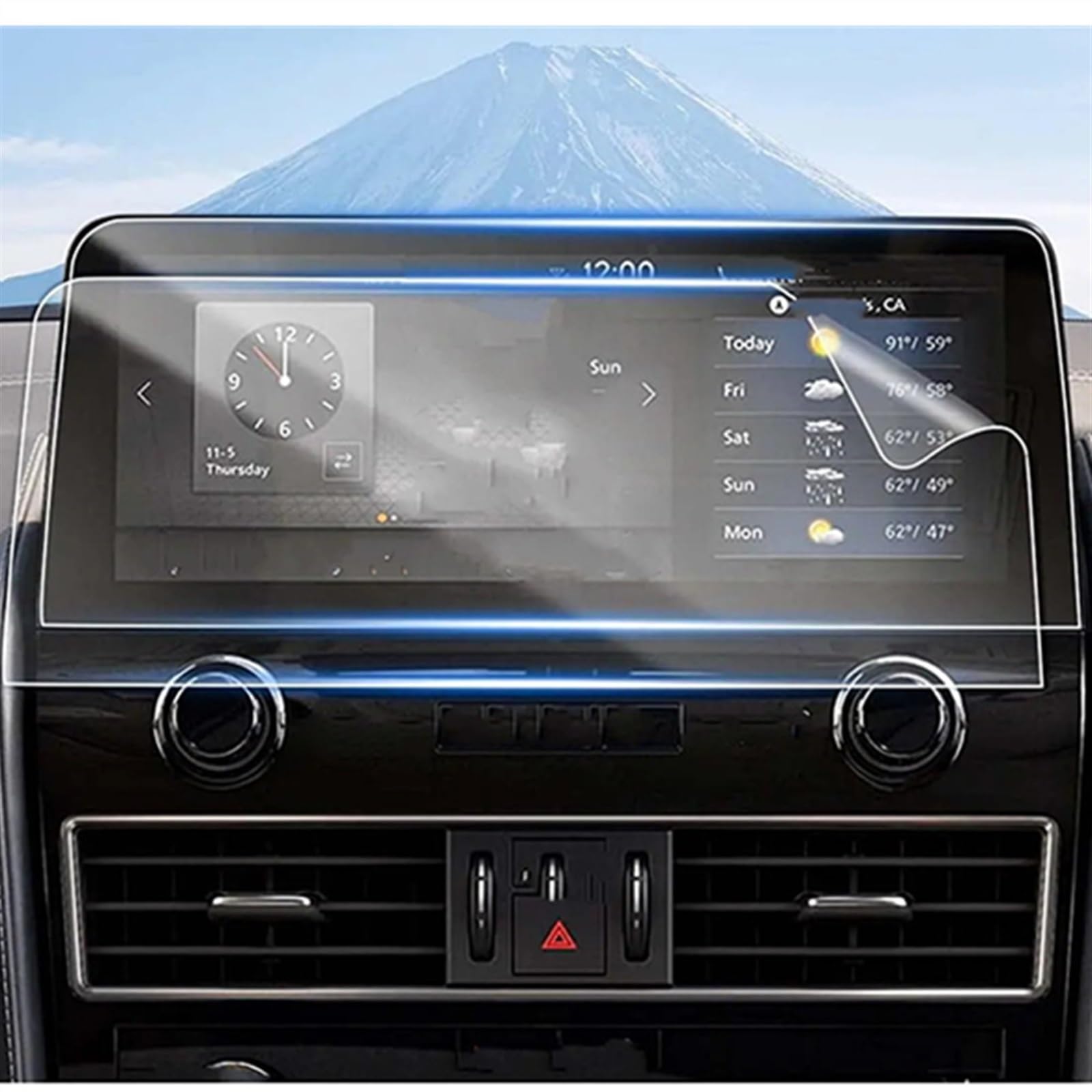 BBWUQIU Displayschutzfolie Kompatibel Mit Nissan Für Armada 2021 2022 2023 12,3 Zoll Auto Instrument Transparent Schutzhülle Film Center Control Screen Schutzhülle Film von BBWUQIU