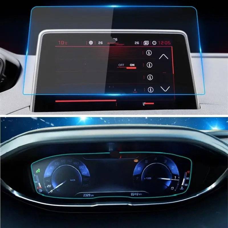 BBWUQIU Displayschutzfolie Kompatibel Mit Peugeot Für 3008 5008 2017 2018 2019 2020 Navigationsdisplay Schutzfolie Center Control Displayschutzfolie(Navigation Dashboard) von BBWUQIU