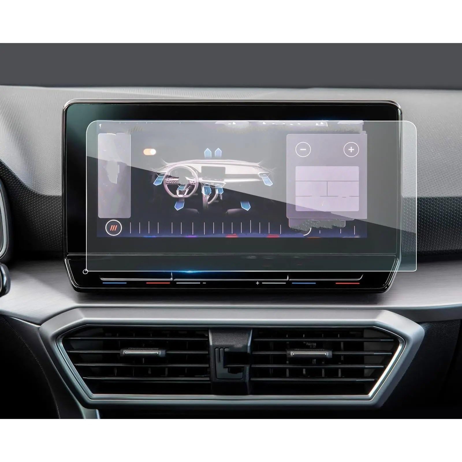 BBWUQIU Displayschutzfolie Kompatibel Mit Seat Für Leon Für Mk4 2020 10 Zoll Navigationsdisplay Schutzfolie Autoinstrument Transparente Schutzfolie von BBWUQIU