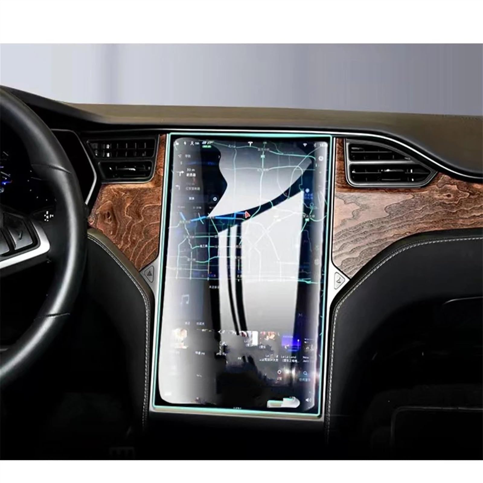 BBWUQIU Displayschutzfolie Kompatibel Mit Tesla Für Model X 2016 2017 2018 2019 2020 2021 2022 2023 Dashboard-Monitor-Schutzfolie Auto-Innenraum-Schutzfolie(GPS) von BBWUQIU