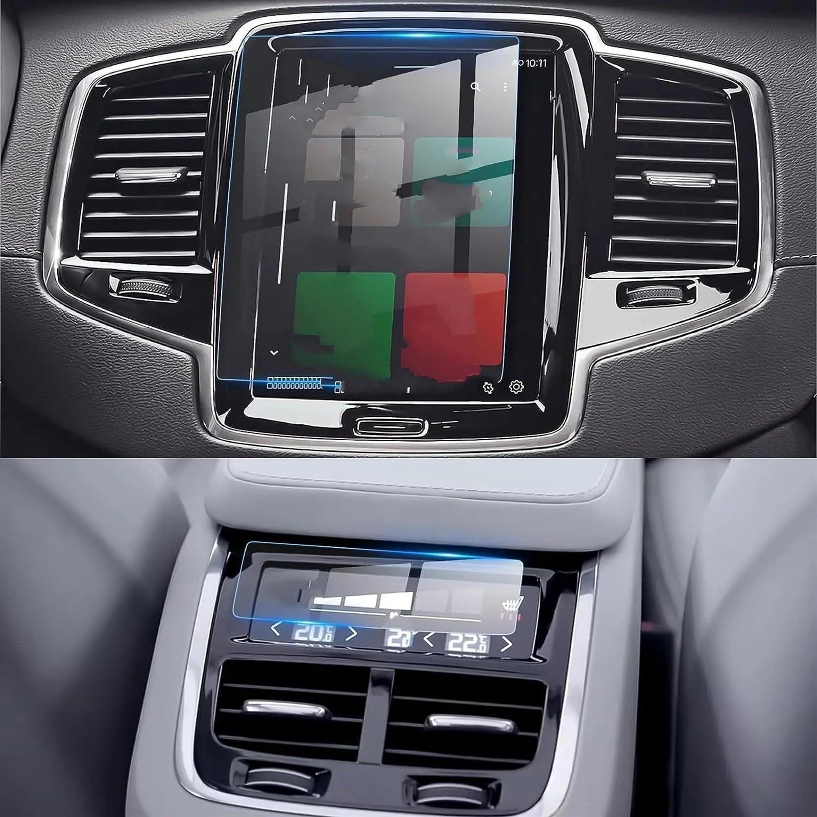 BBWUQIU Displayschutzfolie Kompatibel Mit Volvo Für Xc40 Für Xc60 2016 2017 2018 2019 2020 2021 Auto-Innenraum-Armaturenbrett-Schutzfolie Schutzfolie Aus Gehärtetem Glas von BBWUQIU