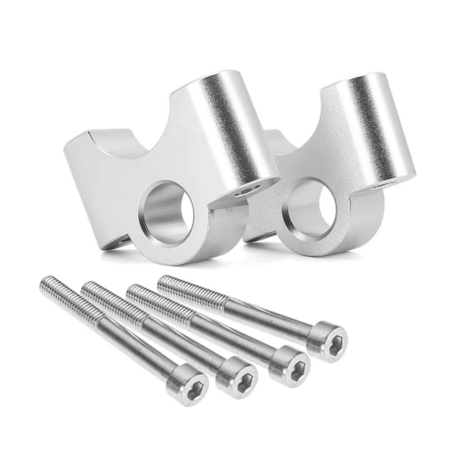 BBWUQIU Motorrad Lenker Riser Für R1200GS Für R1250GS Für S1000XR 35 MM Motorrad Lenker Riser Griff Bar Clamp Adapter Verlängern Motorrad Lenker Halterung Klemme Heber(Silver) von BBWUQIU