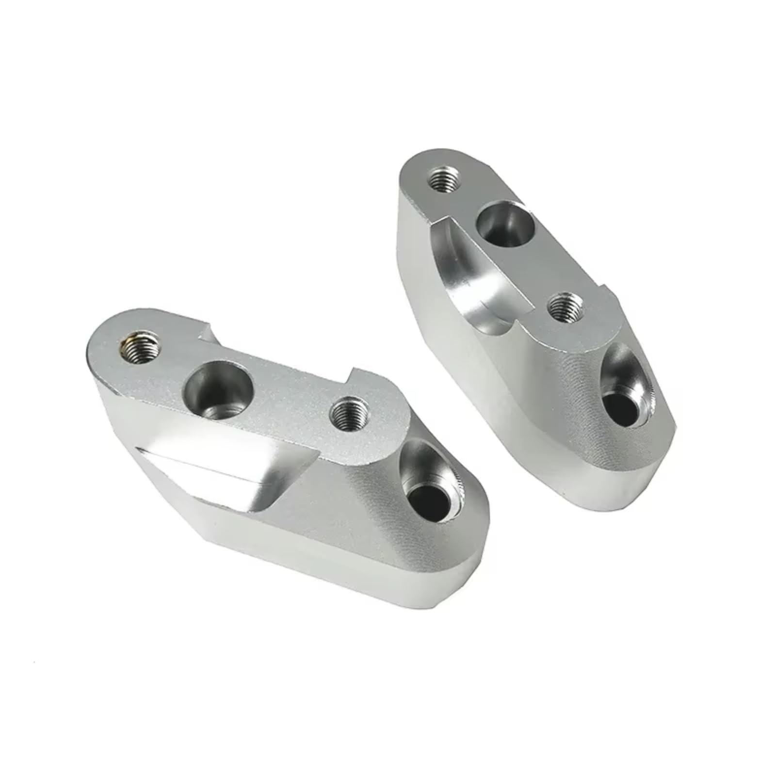 BBWUQIU Motorrad Lenker Riser Für R1200RS Für R1250RS 2015 2016 2017 2018 2019 2020 2021 2022 2023 Motorrad Zubehör Lenker Riser Clamp Zurück Bewegen Montieren(Silver) von BBWUQIU