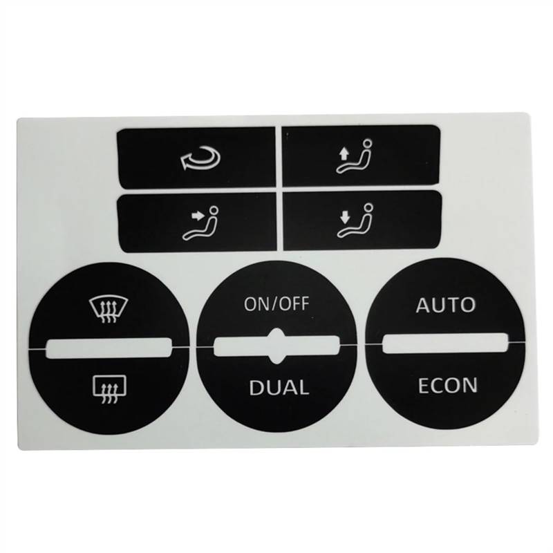 BBWUQIU Schalter Knopf Aufkleber Kompatibel Mit Golf Für Mk5 2004 2005 2006 2007 2008 Auto-Mittelkonsole A/C-Klimaautomatik-Tastensatz Aufkleber Auto-Innenausstattung von BBWUQIU