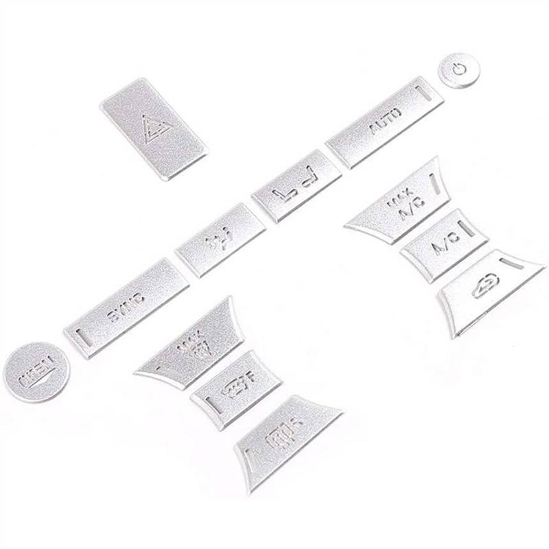 BBWUQIU Schalter Knopf Aufkleber Kompatibel Mit Land Für Rover Für Discovery 5 LR5 L462 2017 2018 2019 2020, Aufkleber Für Lautstärkeregler An Der Mittelkonsole Der Klimaanlage Im Auto von BBWUQIU