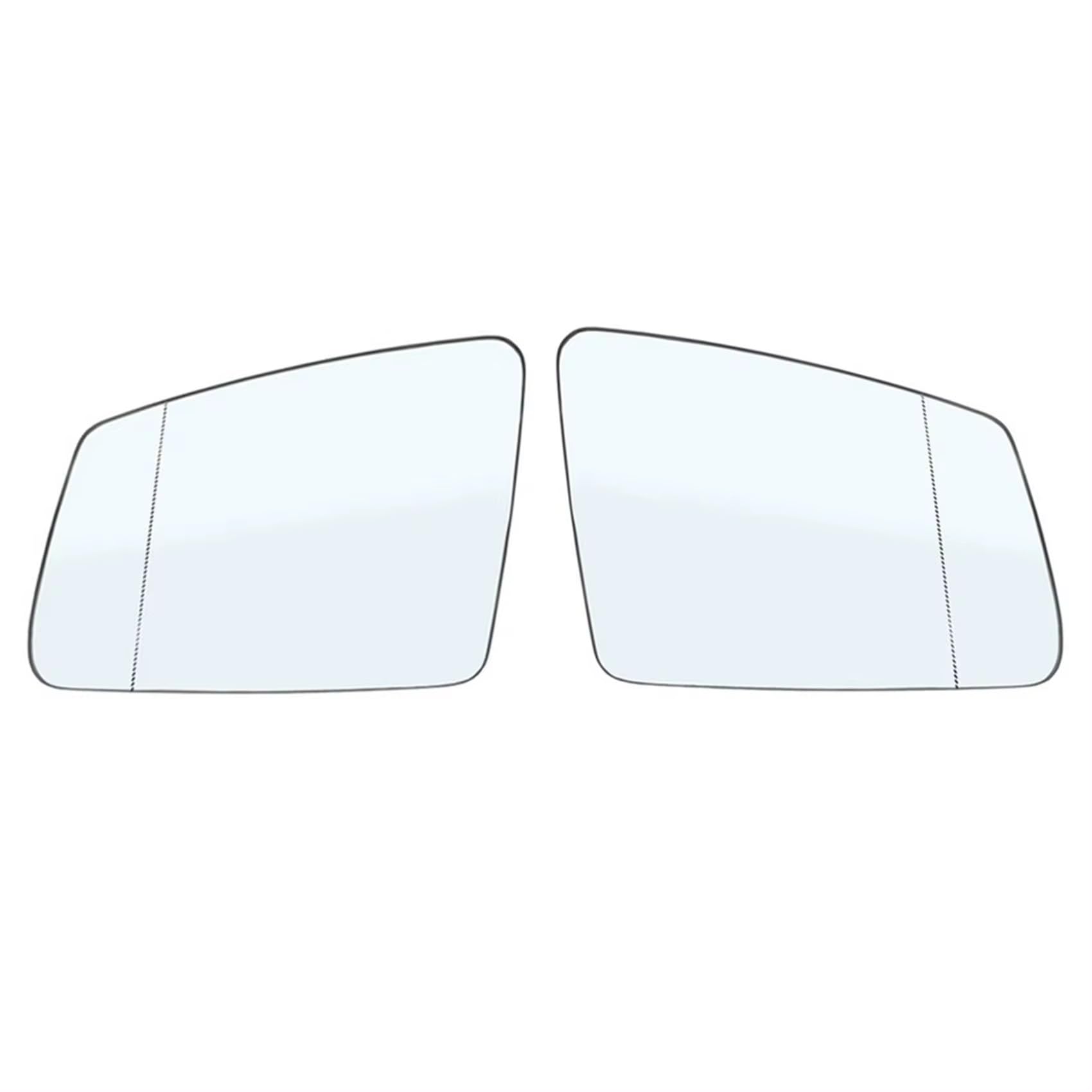 BBWUQIU Seitenspiegelglas Kompatibel Mit Mercedes Für Benz A B C E S GLA GLK-Klasse W204 W212 W221 Rechts + Links Rückspiegelglaslinse 2128100521 2128100621 von BBWUQIU