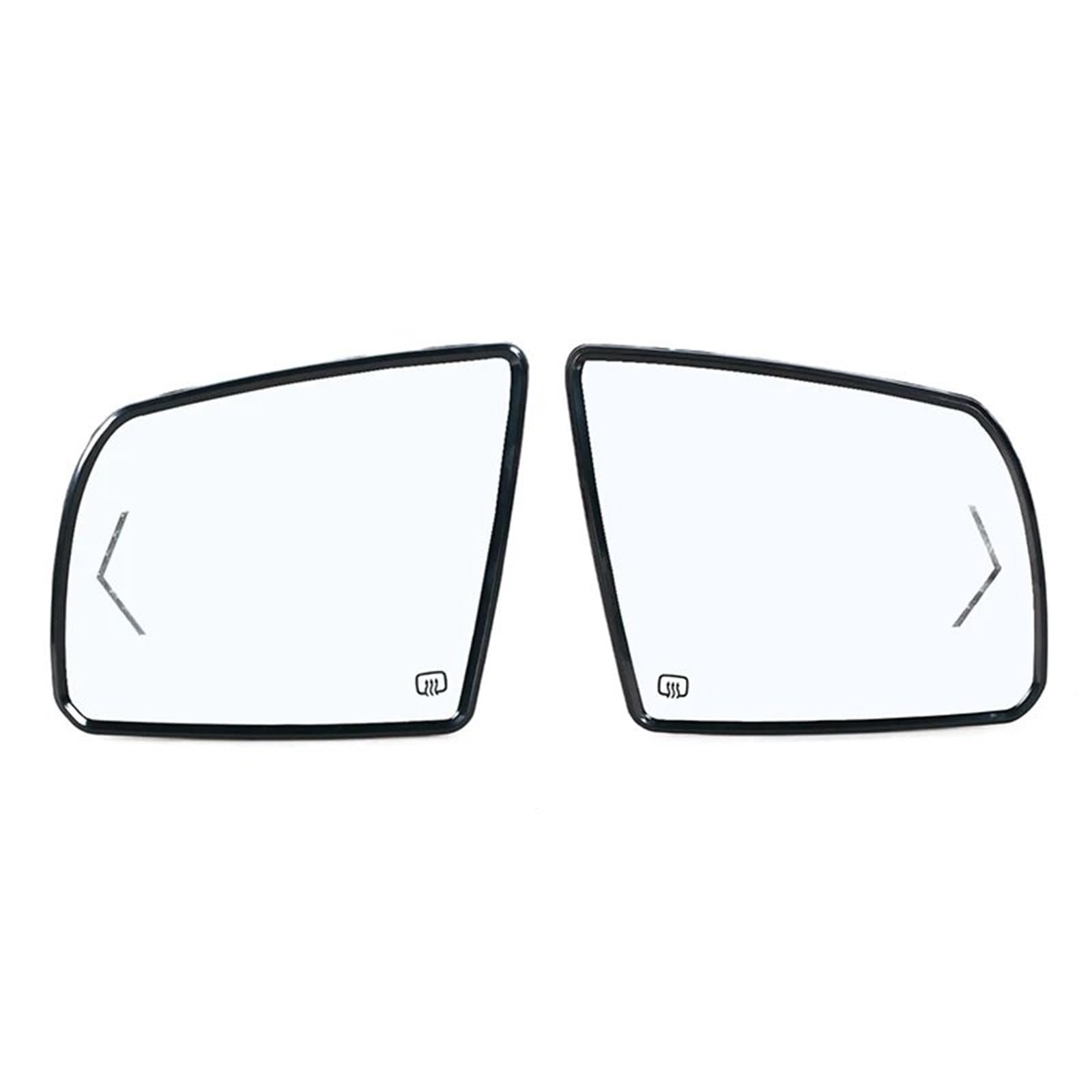 BBWUQIU Seitenspiegelglas Kompatibel Mit Toyota Für Tundra 2007-2010 2011 2012 2013 2014 2015 2016 2017 2018 2019 2020 Auto Außen Rückspiegel Seite Spiegel Objektiv Glas Mit Beheizten(Left and Right) von BBWUQIU