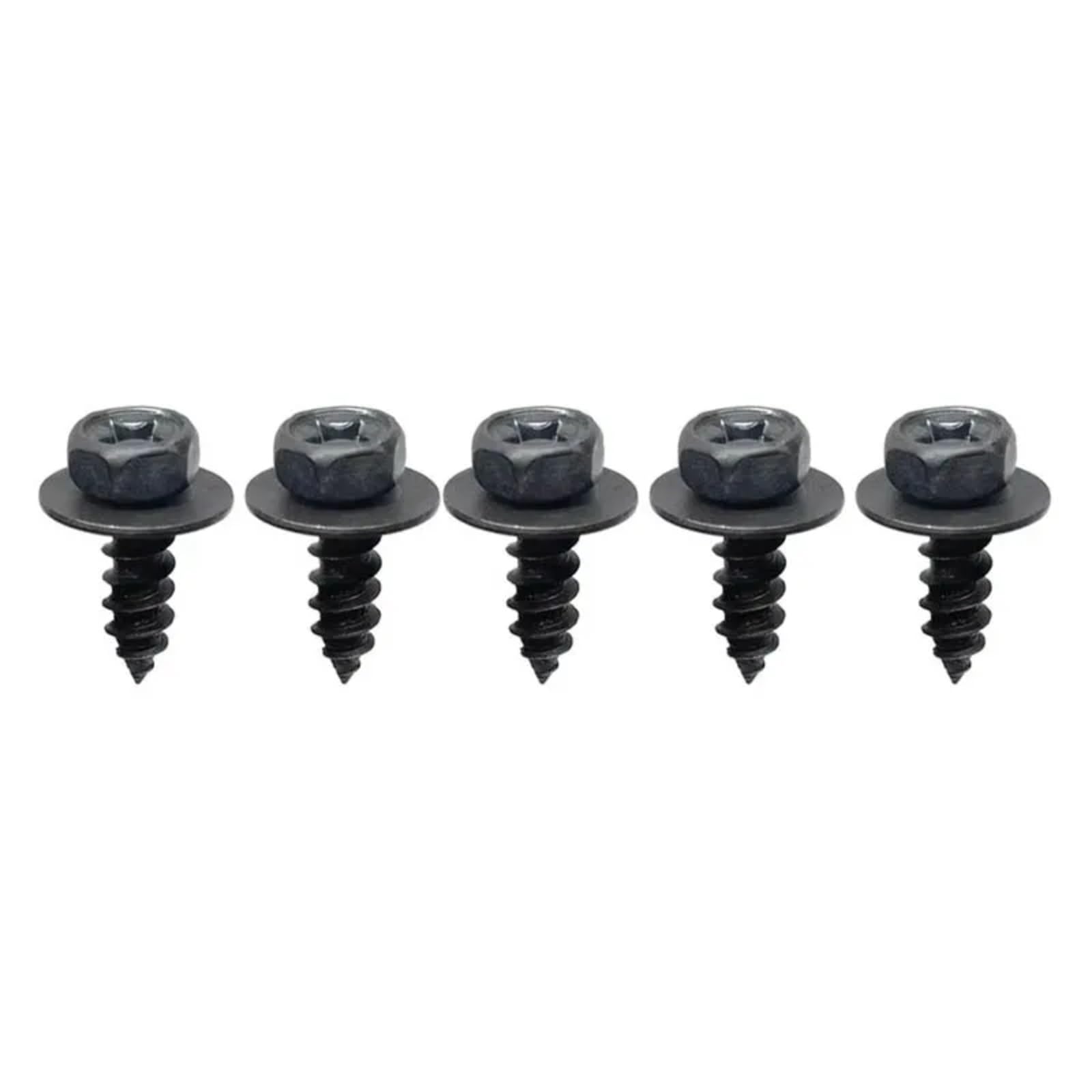 BBWUQIU Verkleidungsschrauben M6 6 Mm Allgemeine Teile Schwarze Selbstschneidende Schrauben Für Kreuzsechskantschrauben Mit Dichtung Für Auto-Motorrad-Stoßfänger-Kotflügel-Motorschutz(5pcs) von BBWUQIU