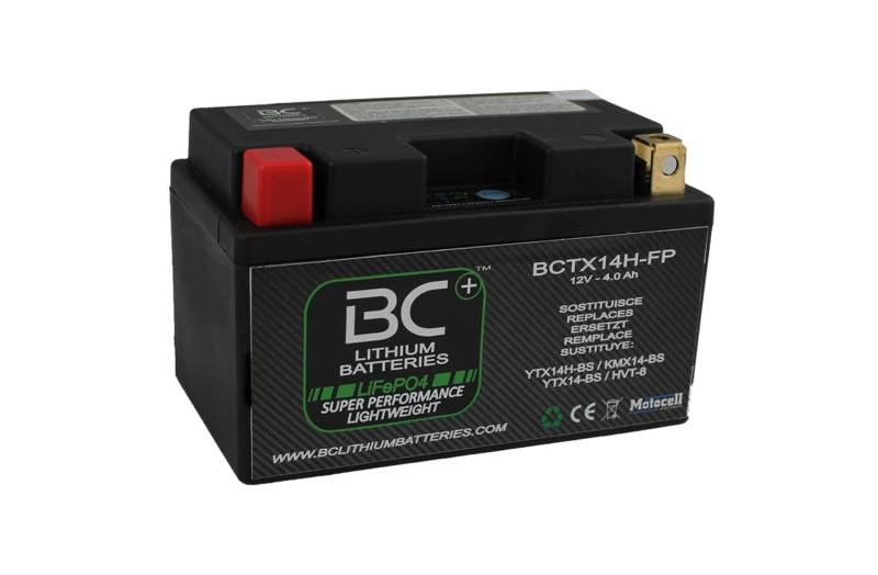 BC Lithium Batteries BCTX14H-FP Lithium-LiFePO4-Motorradbatterie von BC Lithium Batteries