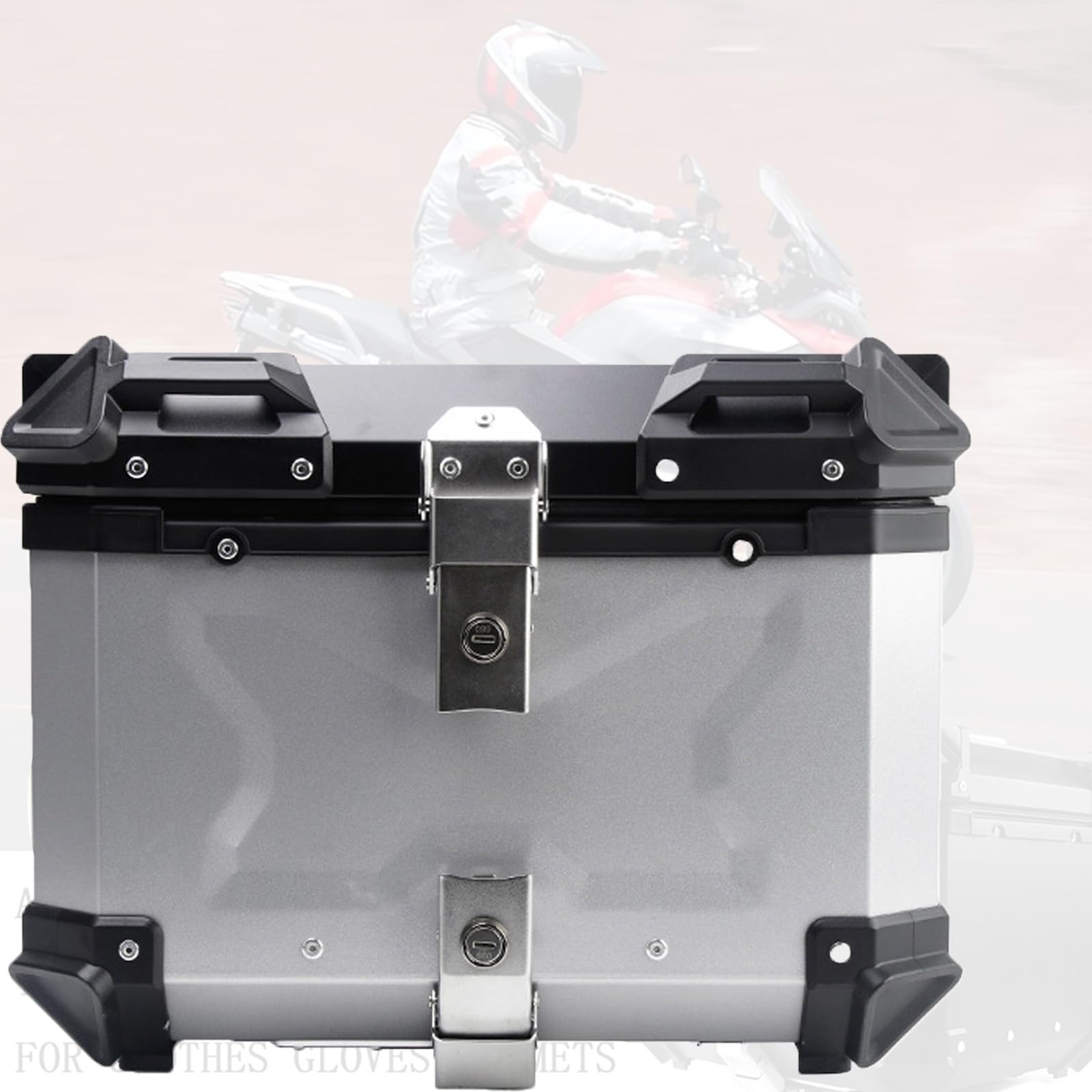 Motorrad-Heckbox, Roller-Aufbewahrung, Top-Box, Motorrad-Aufbewahrung aus Aluminiumlegierung, verdickt, for Motorrad-Aufbewahrung, Heck-Top-Box von BCJMKDX