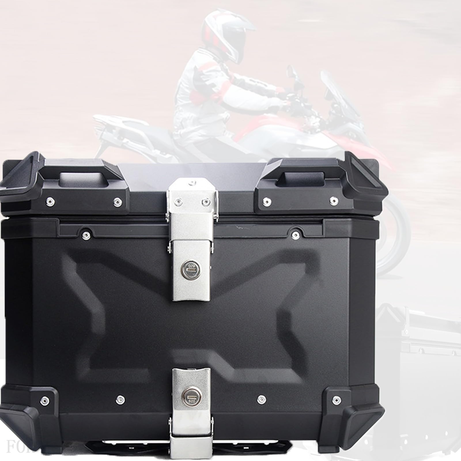 Motorrad-Heckbox, Roller-Aufbewahrung, Top-Box, Motorrad-Aufbewahrung aus Aluminiumlegierung, verdickt, for Motorrad-Aufbewahrung, Heck-Top-Box von BCJMKDX