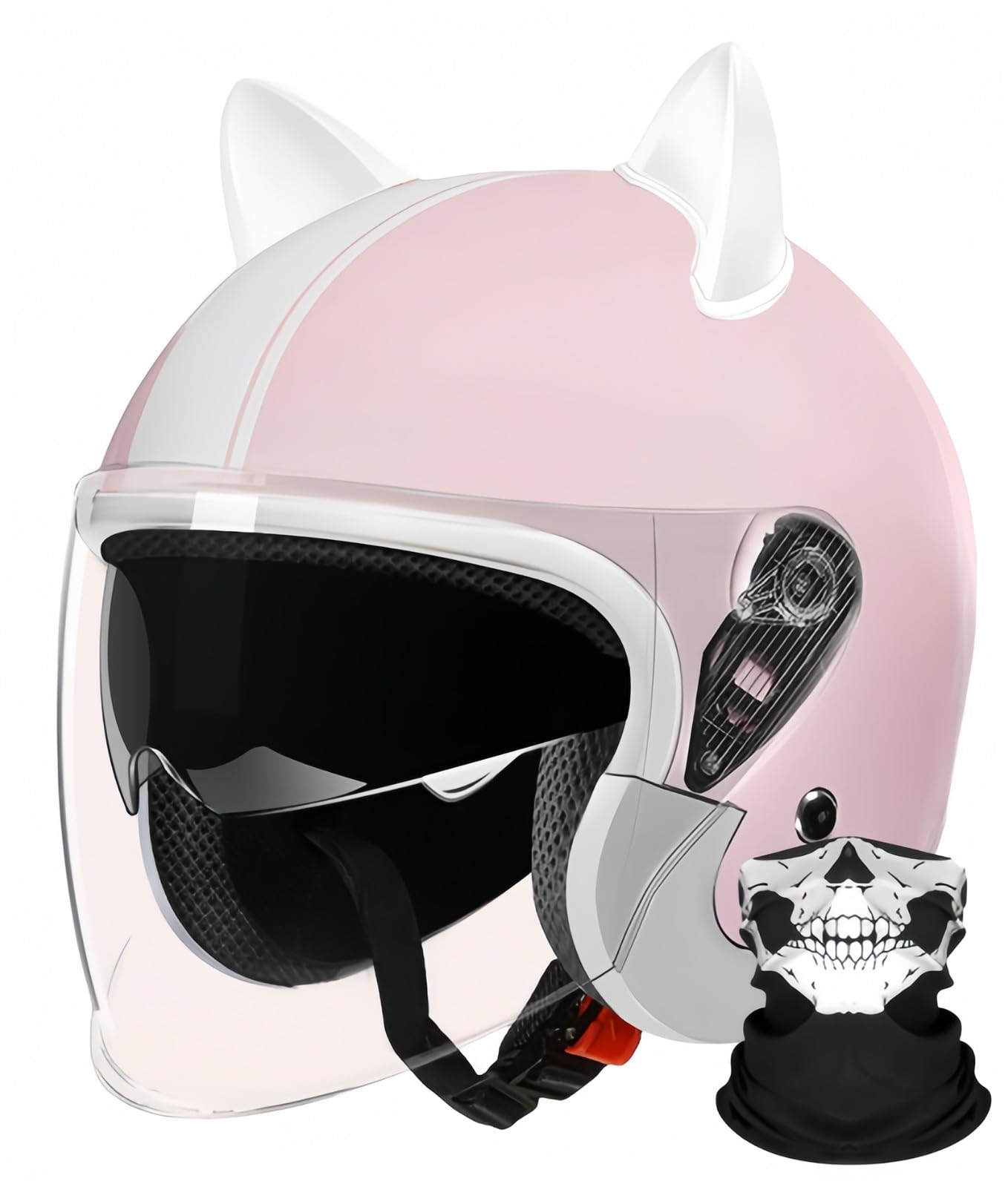 ECE-Zertifizierter Motorradhelm, 3/4 Offener Motorradhelm, Geeignet Für Erwachsene Männer Und Frauen, Universeller, Atmungsaktiver, Leichter Motorradhelm Für Vier Jahreszeiten Mit B,52-64CM von BDBRHFG