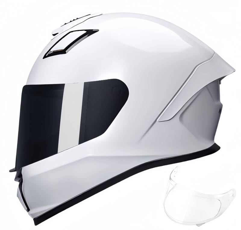 Modularer Motorradhelm, Integrierter, Hochklappbarer Vollgesichts-Motorradhelm Für Erwachsene, Männer Und Frauen, Mit Visier, Moped-Schutzhelm, ECE-Zulassung C,L55-56CM von BDBRHFG