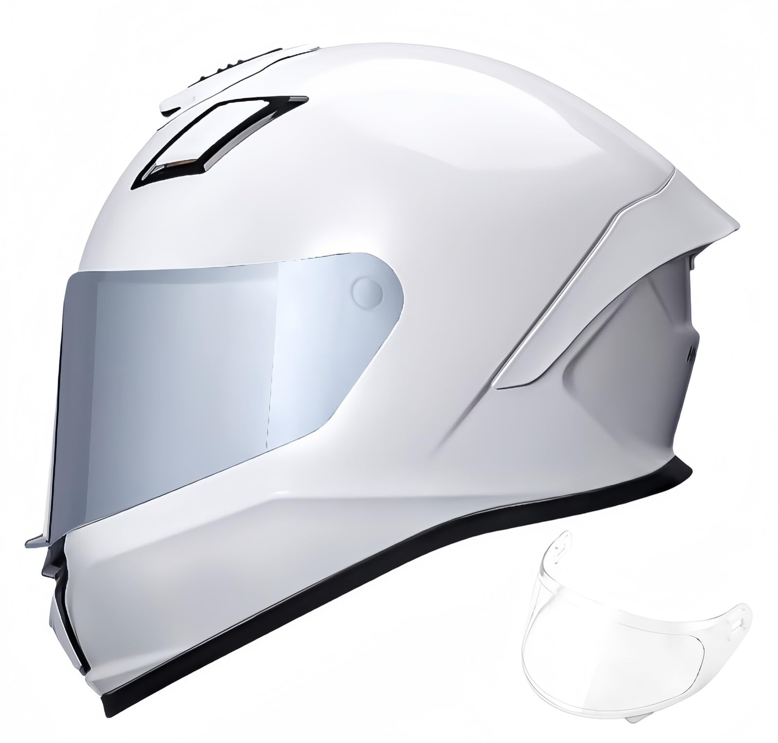 Modularer Motorradhelm, Integrierter, Hochklappbarer Vollgesichts-Motorradhelm Für Erwachsene, Männer Und Frauen, Mit Visier, Moped-Schutzhelm, ECE-Zulassung D,L55-56CM von BDBRHFG