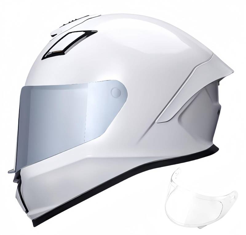 Modularer Motorradhelm, Integrierter, Hochklappbarer Vollgesichts-Motorradhelm Für Erwachsene, Männer Und Frauen, Mit Visier, Moped-Schutzhelm, ECE-Zulassung D,M53-54CM von BDBRHFG