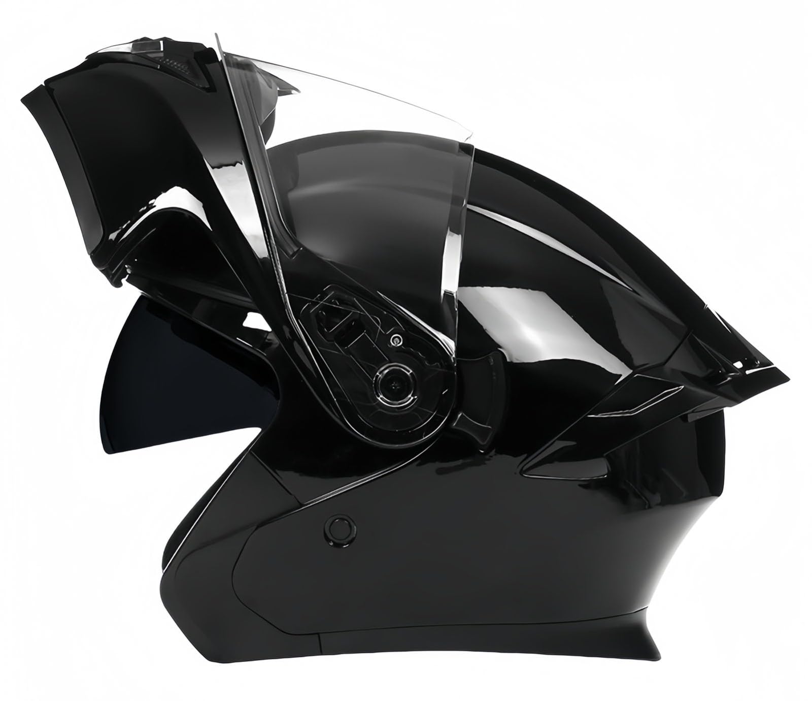 Motorradhelmmotorrad-Integralhelm, Motorrad-Sturzhelm Für Erwachsene, ECE-Geprüft, Eingebautes Doppelvisier, Hochklappbare Vorderseite D,L59-60CM von BDBRHFG