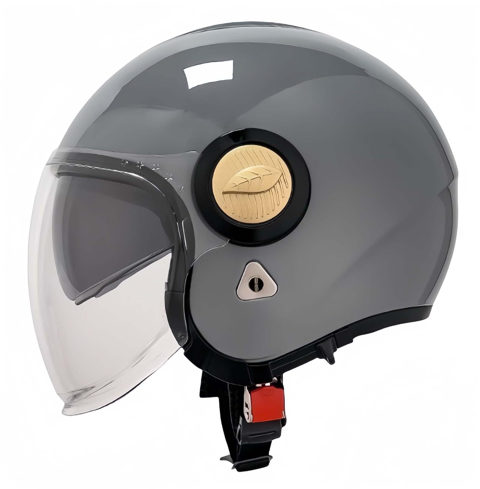 Neuer Motorradhelm, ECE-Zertifizierter Doppelsicht-Offener Motorradhelm Mit Sonnenblende, Motorrad-Halbhelm Für Erwachsene, Für Männer Und Frauen A,L59-60CM von BDBRHFG