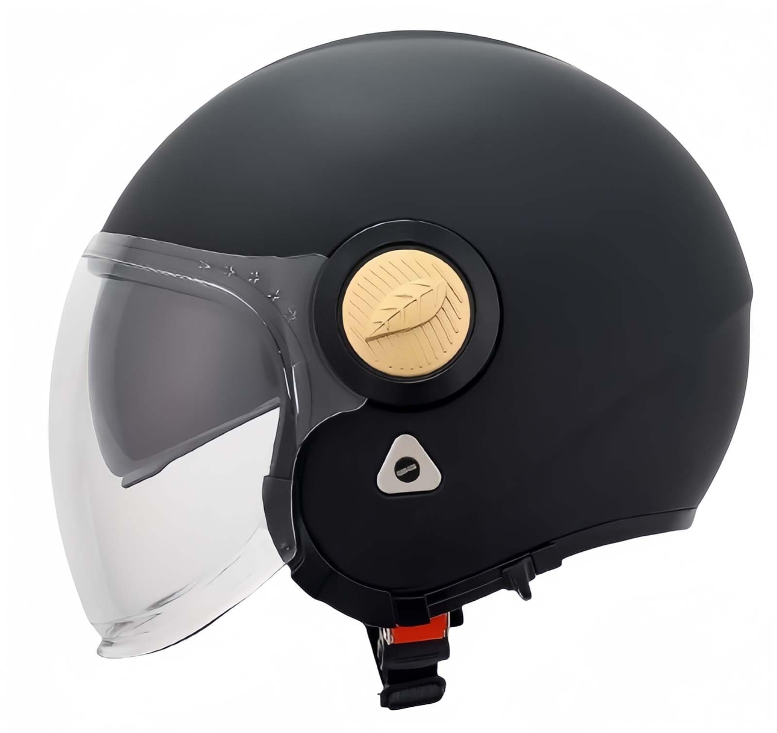 Neuer Motorradhelm, ECE-Zertifizierter Doppelsicht-Offener Motorradhelm Mit Sonnenblende, Motorrad-Halbhelm Für Erwachsene, Für Männer Und Frauen D,L59-60CM von BDBRHFG