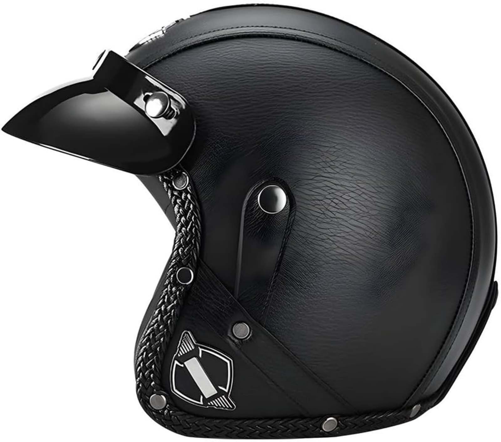 Offener Motorradhelm, ECE 22.06-Geprüfter Unisex-Offener Roller-Moped-Motorradhelm, Offener Motorradhelm Für Das Pendeln In Der Stadt A,S55-56CM von BDBRHFG