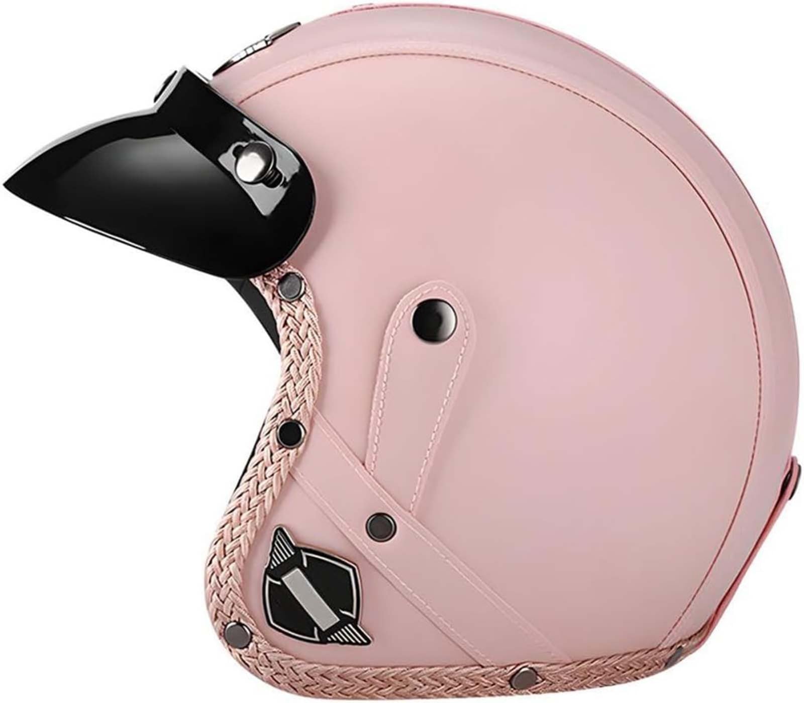 Offener Motorradhelm, ECE 22.06-Geprüfter Unisex-Offener Roller-Moped-Motorradhelm, Offener Motorradhelm Für Das Pendeln In Der Stadt D,XXL62-63CM von BDBRHFG