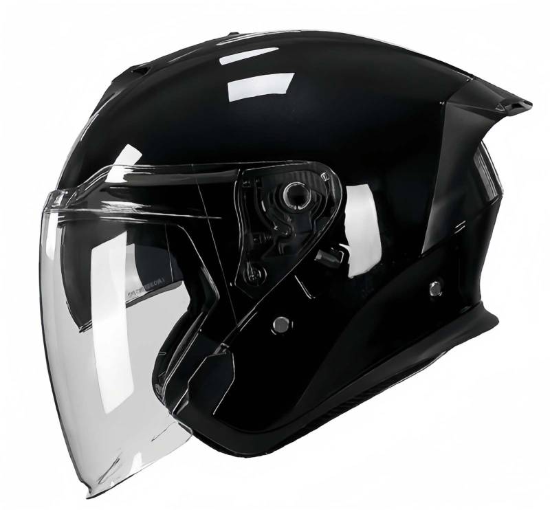 Offener Motorradhelm, Motorradhelme, 3/4-Doppelbrille, Herausnehmbare Liner-Ohrenschützer, ECE-Zertifizierung Für Männer Und Frauen A,XXL63-64CM von BDBRHFG