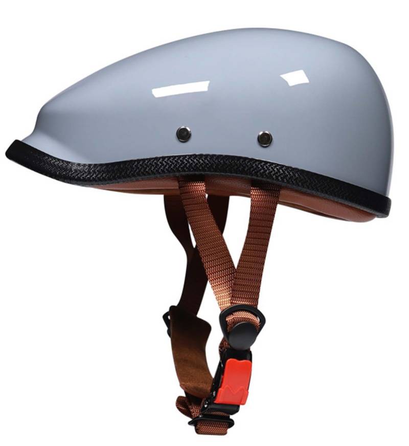 Retro Motorrad Halbhelm Klein Und Leicht ECE-Geprüft Für Männer Und Frauen Vintage Jethelm Für Erwachsene Für Moped C,L57-58CM von BDBRHFG