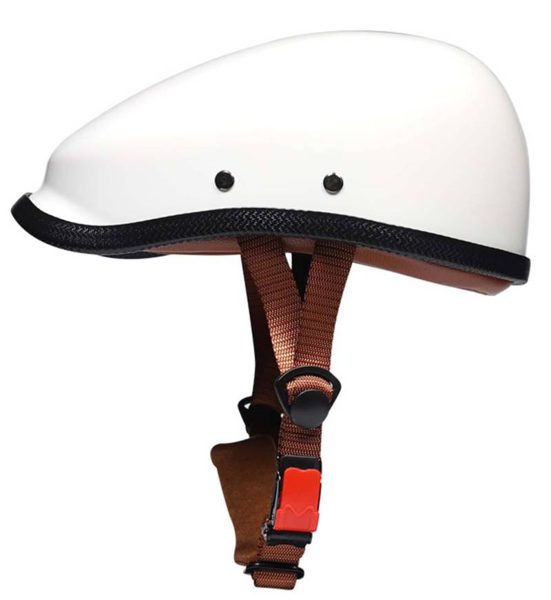 Retro Motorrad Halbhelm Klein Und Leicht ECE-Geprüft Für Männer Und Frauen Vintage Jethelm Für Erwachsene Für Moped D,XL59-60CM von BDBRHFG