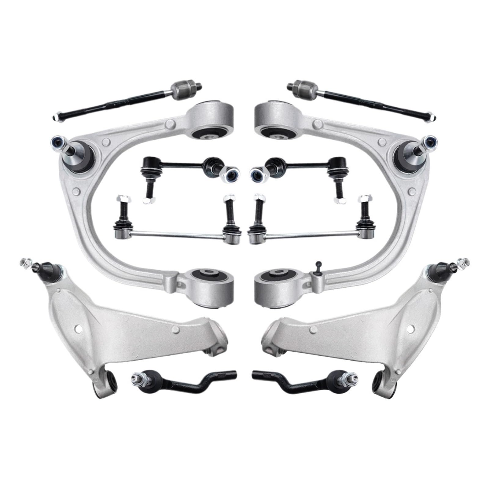 12 stücke Front Lower Arm Kugelgelenk Spurstange Link Suspension Sets Kompatibel for Cadillac CTS RWD 2008-2014 von BDGYJGFE