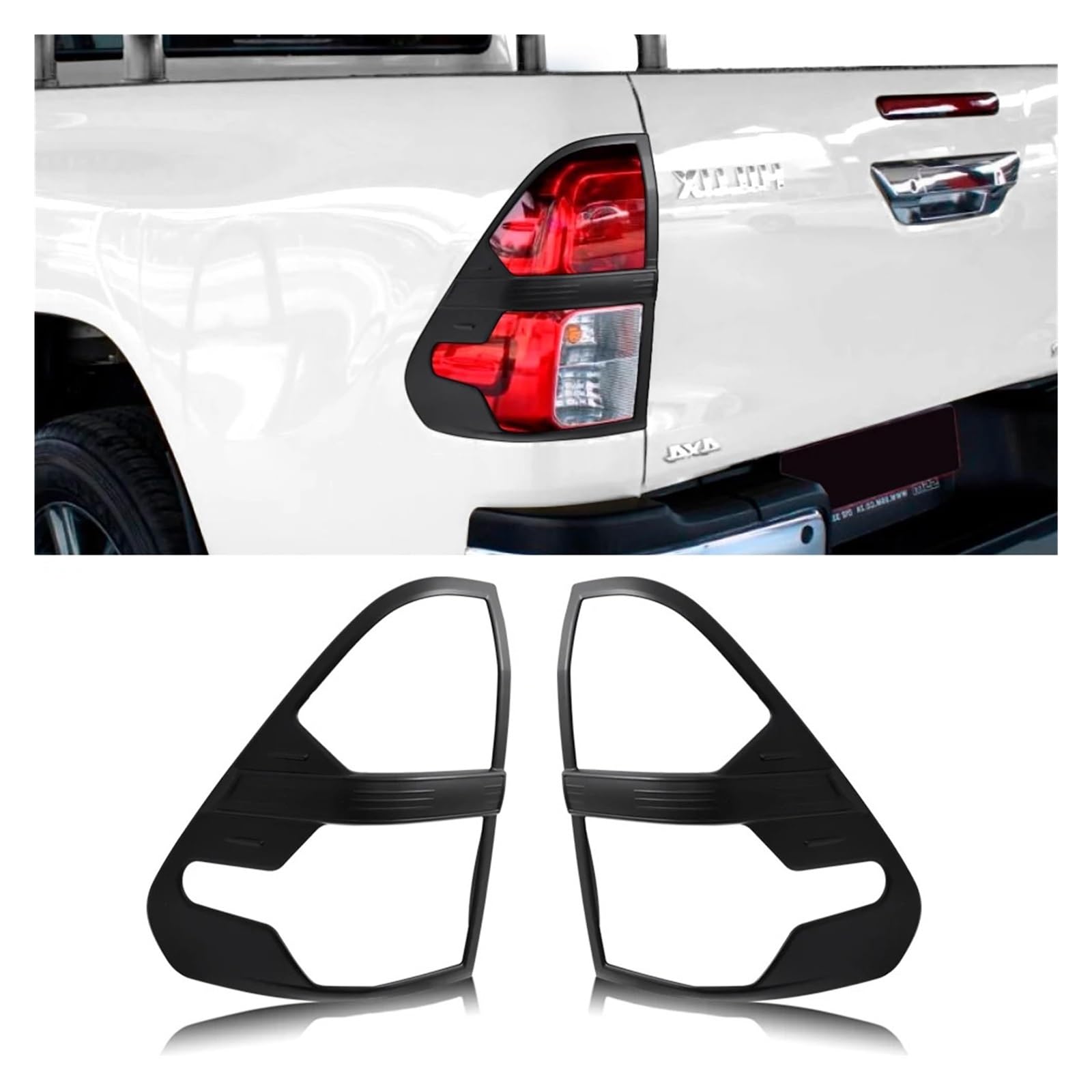 2pcs/set Taillight Cover Trim Compatible For Toyota Hilux Revo 2015-2024 year All Models Rear Light Cover Protector 4X4 Car Accessories von BDGYJGFE