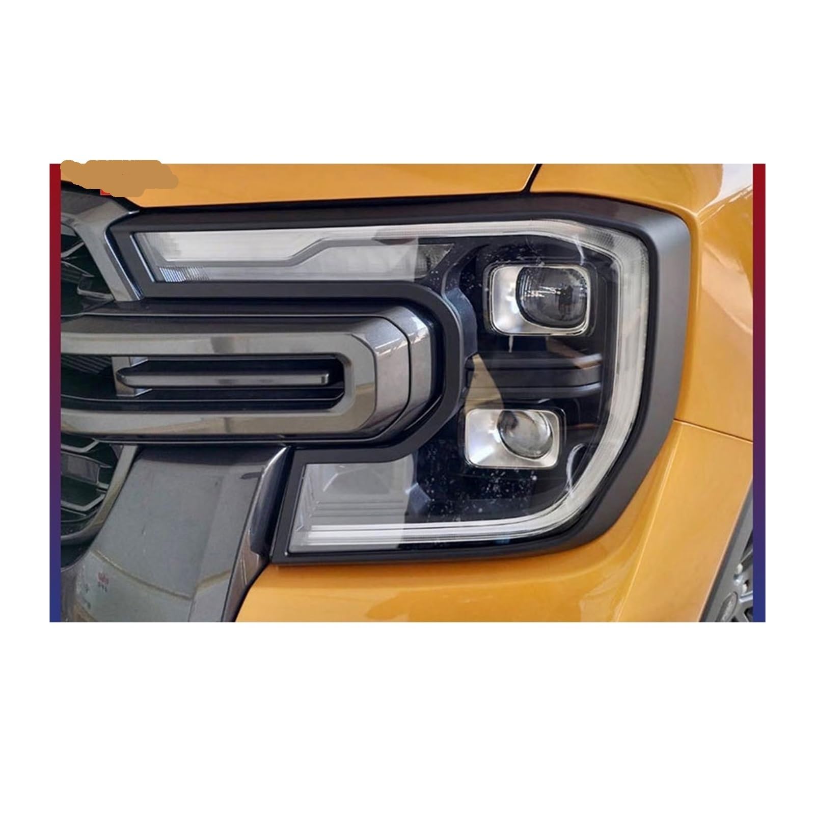 ABS-Scheinwerferabdeckung Kompatibel for Ford Ranger Wildtrak T9 Sport XLT 2022 2023 Frontlampenabdeckung Zubehör(Delux chrome) von BDGYJGFE