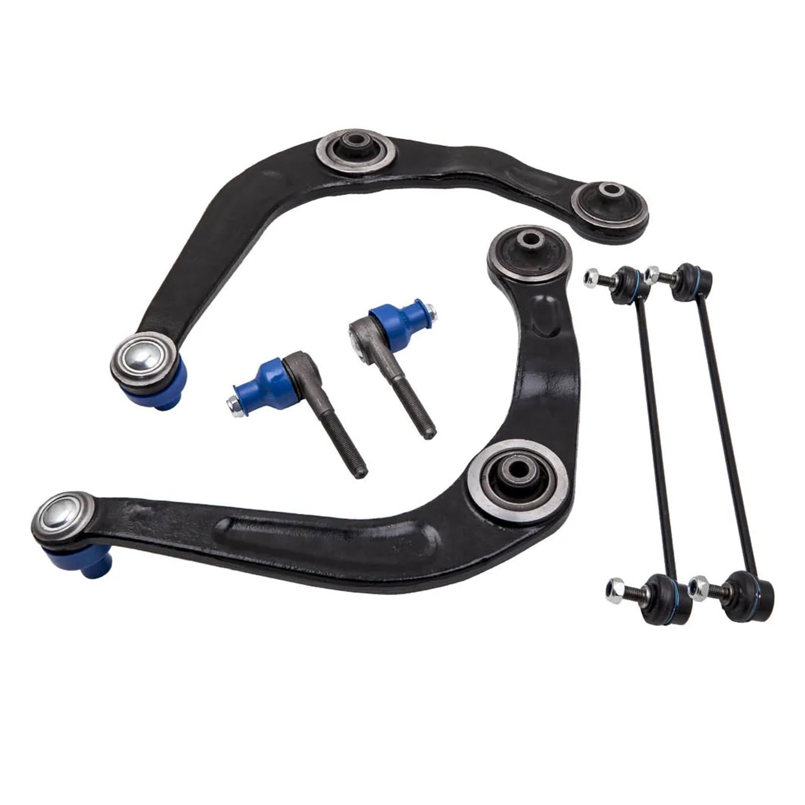 Aufhängungsquerlenker Wishbone + Stabilisator Link + Spurstangenkopf Kompatibel for Peugeot 206 von BDGYJGFE