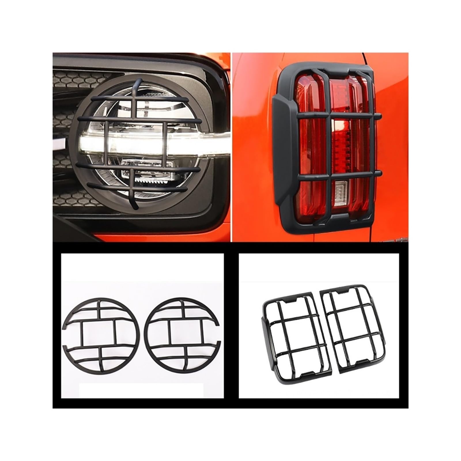 Auto-Rücklichtabdeckung Kompatibel for Tank 300 2022 2023 2024 2025 Frontscheinwerferabdeckung Rückleuchtenabdeckung Außenschutzzubehör(Style E) von BDGYJGFE