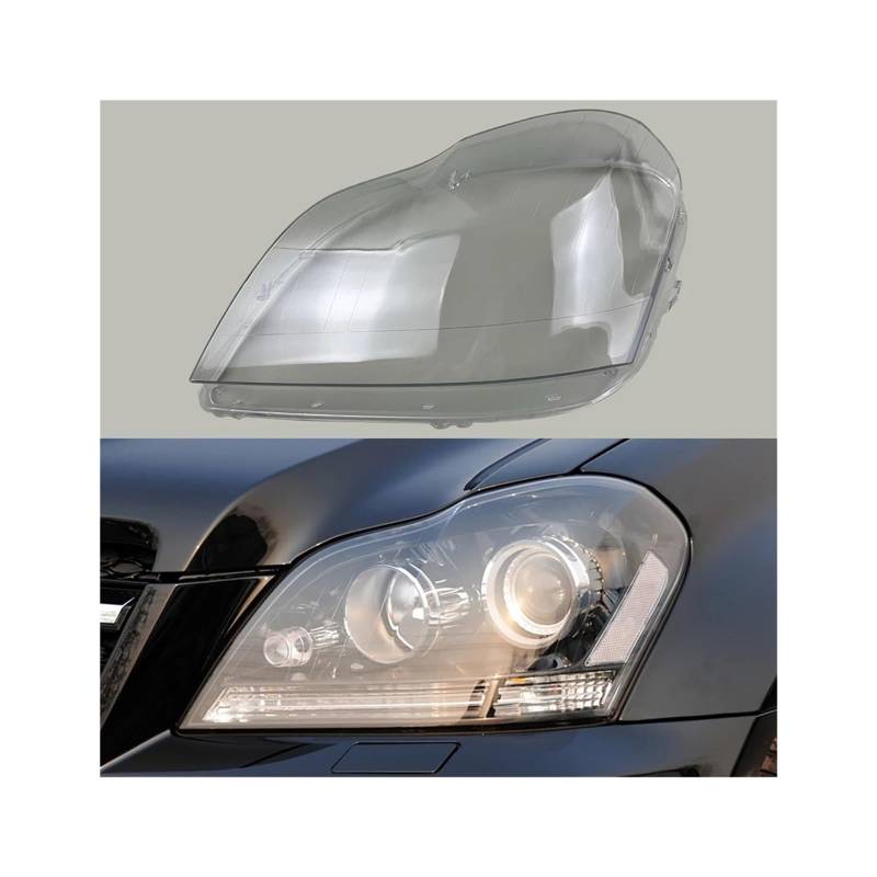 Kompatibel for Benz GL-Klasse X164 GL350 GL450 2006-2011 Frontscheinwerferabdeckung Scheinwerferlampenschale Transparenter Lampenschirm Objektiv Plexiglas(Left) von BDGYJGFE