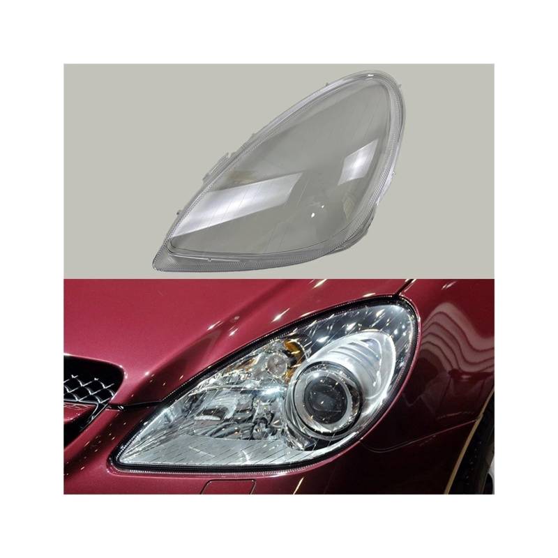 Kompatibel for Benz SLK-Klasse W171 2004-2010 Frontscheinwerferabdeckung, transparente Lampenschirme, Lampenschalenmasken, Scheinwerferschirmlinse, Plexiglas(Left) von BDGYJGFE