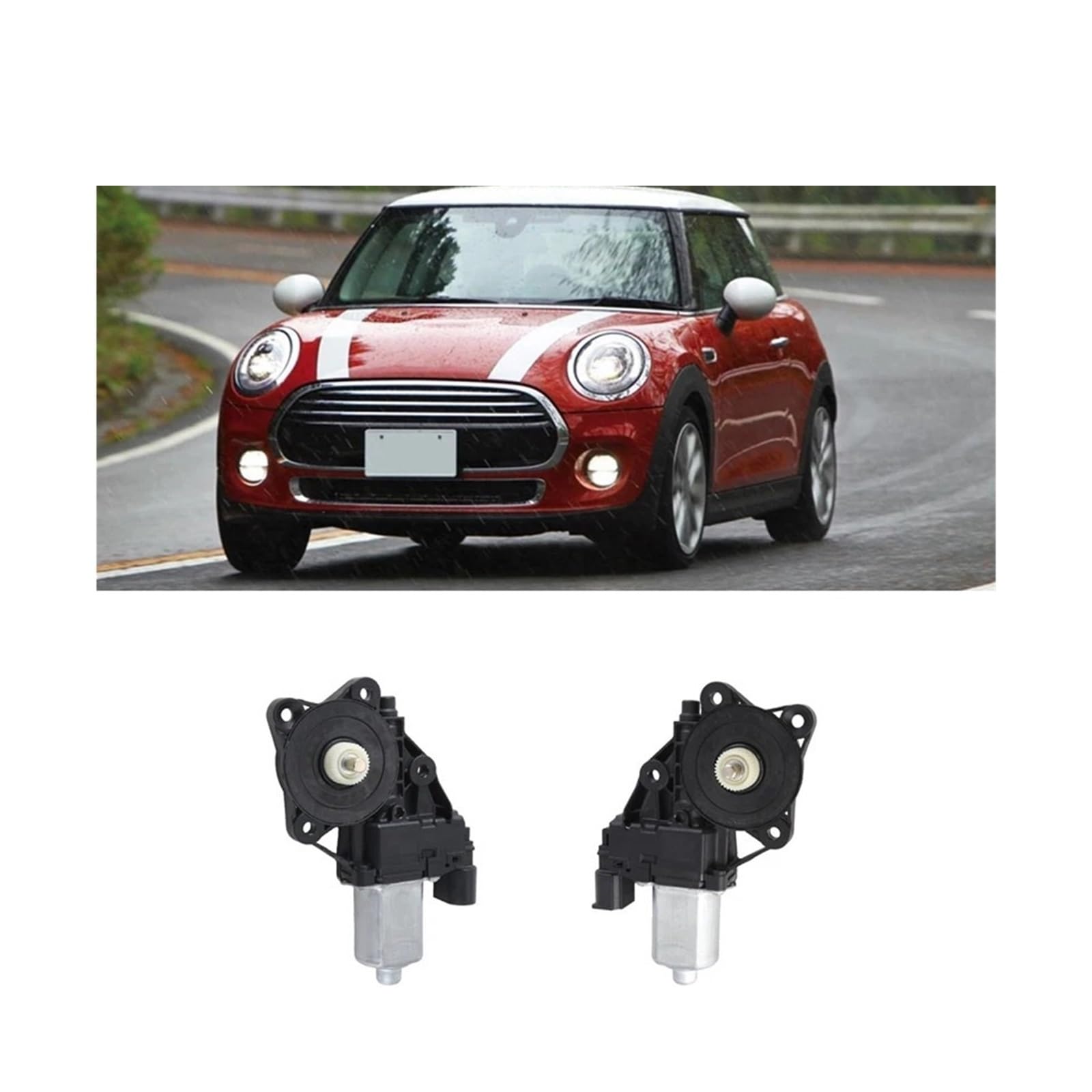 Kompatibel for MINI COOPER R56 2013 Auto-Frontfensterhebermotor 67622757044 67622757043(Black Silver Right) von BDGYJGFE