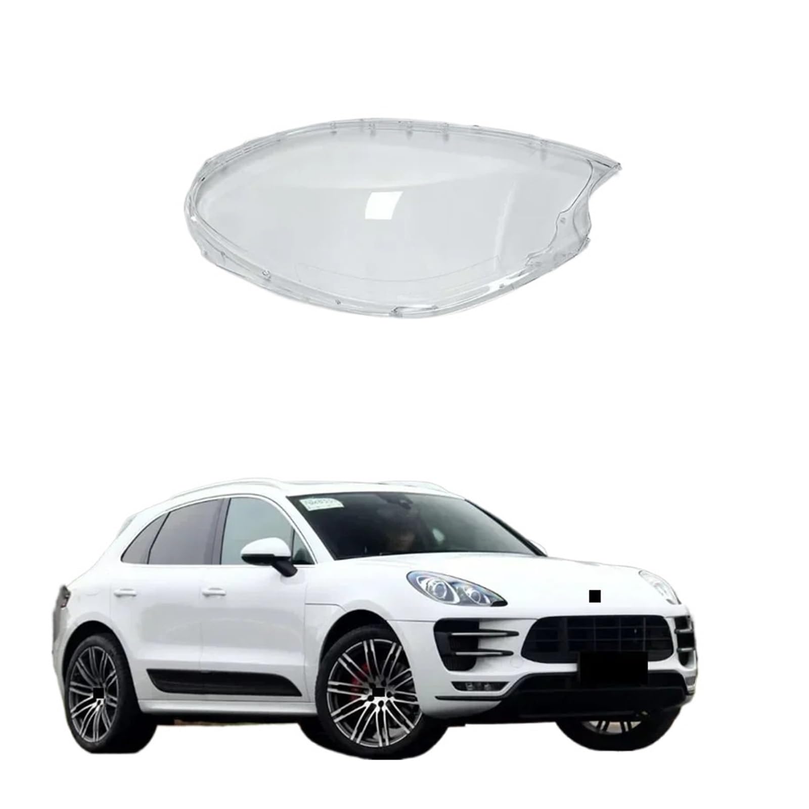 Kompatibel mit Porsche Macan 2014-2017, Auto-Frontscheinwerferabdeckung, transparenter Lampenschirm, Lampenabdeckung, Autoscheinwerferglaslinsenschale(Left) von BDGYJGFE